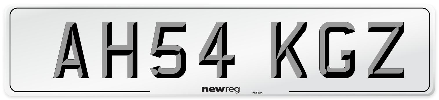 AH54 KGZ Number Plate from New Reg